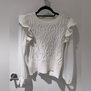 Anthropologie Ruffle Sweater